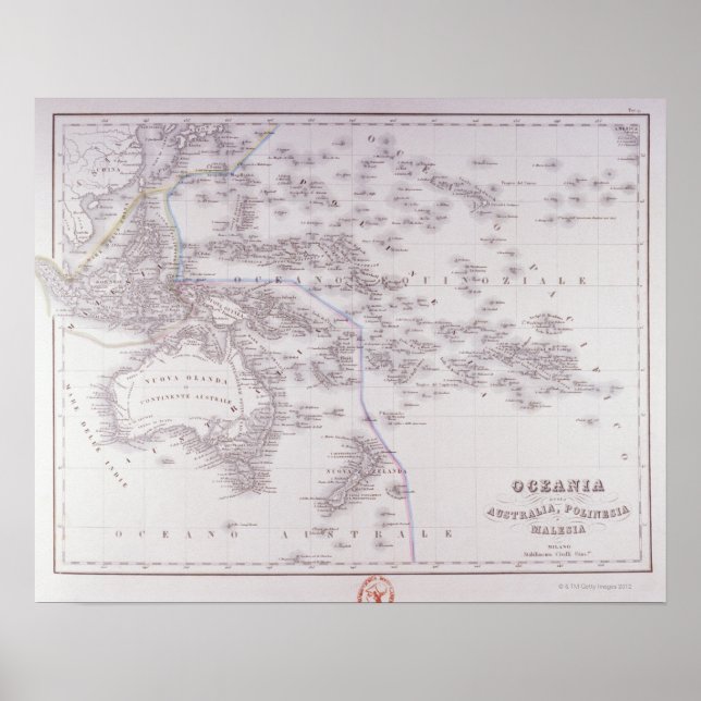 Ozeanien (Australien, Polynesien und Malaysia) Poster (Vorne)