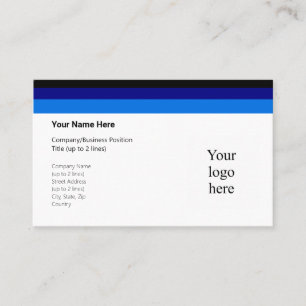 Ozeanien mit dem Logo "Black, Navy und Lagoon Blue Visitenkarte