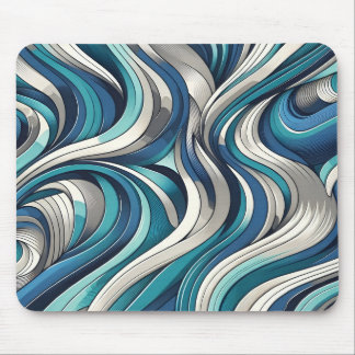 OzeanInspiriert Wellenmuster Mousepad