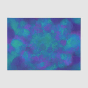 Ozeanisch Blaugrün Türkis Nautisch Aquarell Abstra Seidenpapier