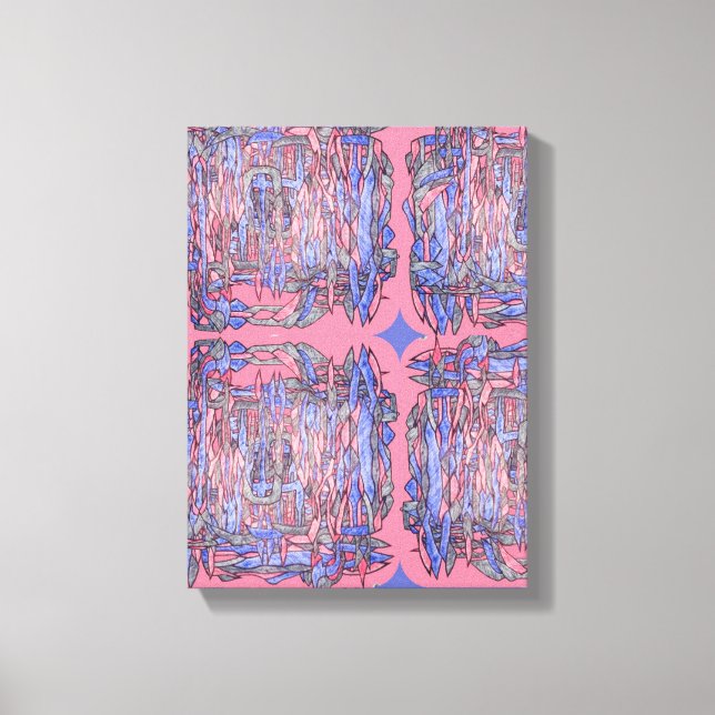 Ozeanische Geometrie Abstrakte Wandkunst Leinwanddruck (Vorderseite)