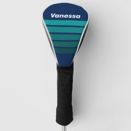 Ozeanische Gezeiten über Streifen mit Namen Golf Headcover