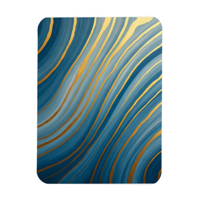 "Ozeanischer Goldfluss Magnet (Vertikal)