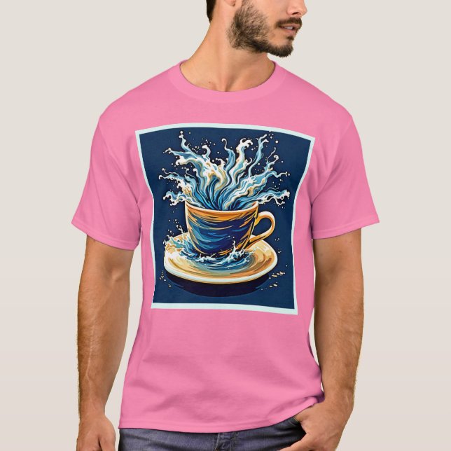 Ozeanischer Kaffeeeffekt T-Shirt (Vorderseite)