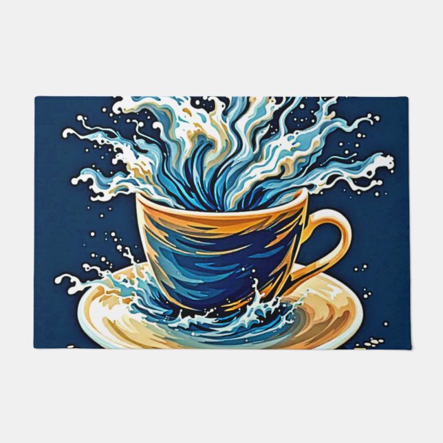 Ozeankaffee Fußmatte (Vorderseite)