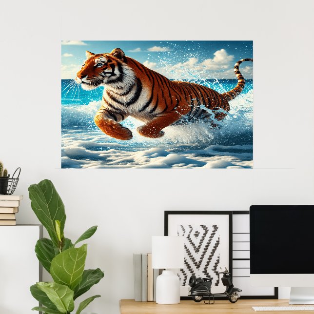 Ozeanlauf: Bengalische Tiger Majestät Poster (Heimbüro)