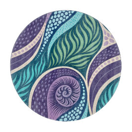 Ozeanmuschel- und Seetang-Mandala Schneidebrett