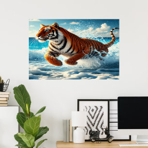 Ozeanrennen: Die Majestät des Bengal Tigers Poster