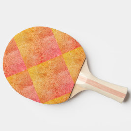 Ozeanrhythmen mit Grunge-Gradient Grün und Orange Tischtennis Schläger