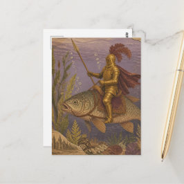 Ozeanritter-Fantasie Postkarte