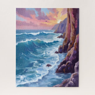 Ozeans Atem   Rocky Sea Sonnenuntergang Küste Aqua