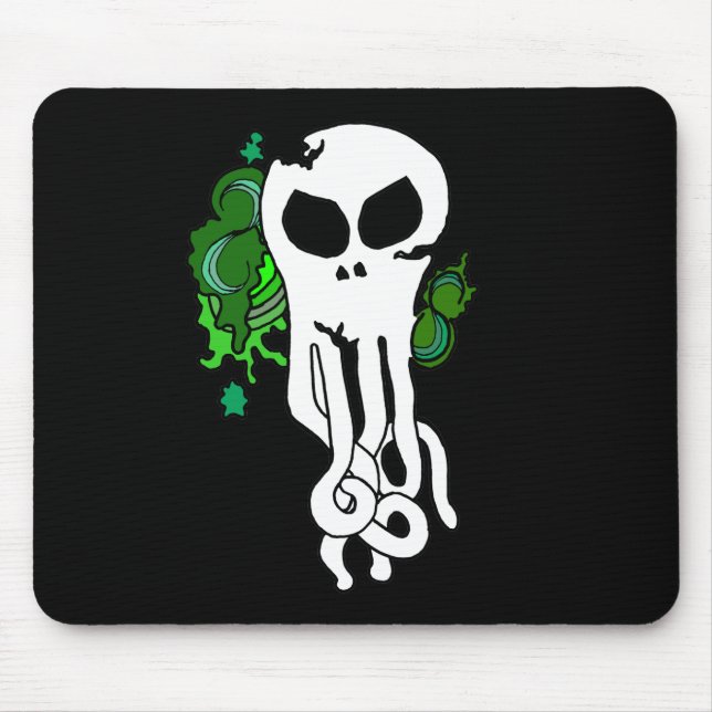 Ozeanschädelgrün Mousepad (Vorne)