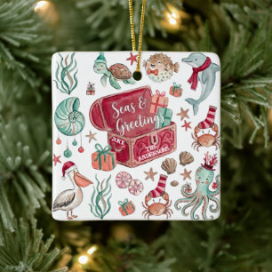 Ozeanschätze Seas & Greetings Küstenweihnachten Keramikornament