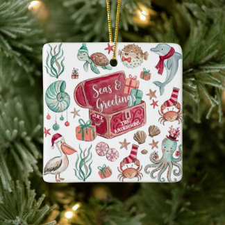 Ozeanschätze Seas & Greetings Küstenweihnachten Keramikornament