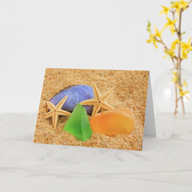 Ozeanschätze zum Geburtstag Karte (Gelbe Blume)