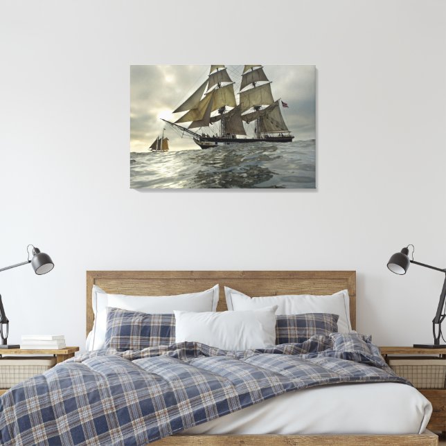 Ozeansegel Ölgemälde drucken Leinwanddruck (Insitu (Schlafzimmer))