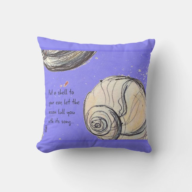 Ozeansongs Muscheln Kissen (Vorderseite)