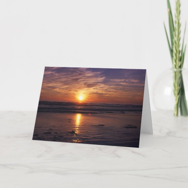 Ozeansonnenuntergang Geburtstagskarte Karte (Vorderseite)