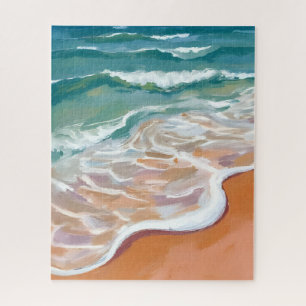 Ozeanstrand   Aqua Blaue Wellen Strand Aquarell