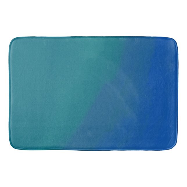 Ozeantide Blau und Grün Minimalistisch Badematte (Vorderseite)