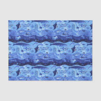 Ozeantiefenzonen - Unterwassertiere Seidenpapier