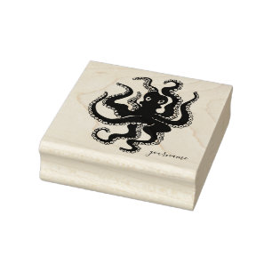 Ozeantier Fisch Oktopus Gummistempel
