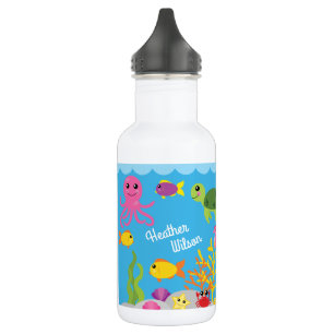 Ozeantiere Niedlich Kinder Wasserflasche mit Namen