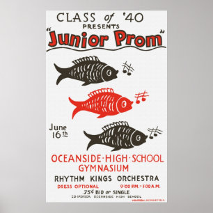 Ozeanufer-hohes Juniorabschlussball-Plakat Poster