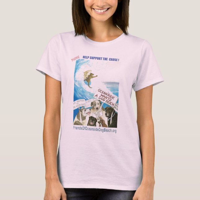 Ozeanuferhundestrand T-Shirt (Vorderseite)