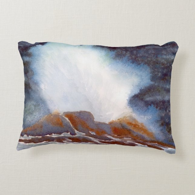 Ozeanwelle Akzent Pillow Zierkissen (Rückseite)