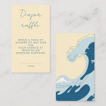 Ozeanwelle Blau Jungen Baby Shower Windel-Raffle