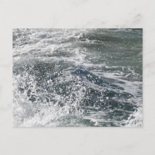 Ozeanwelle Küstenmeeressprühnebel Strandfotografie Postkarte