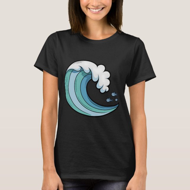 Ozeanwelle T-Shirt (Vorderseite)