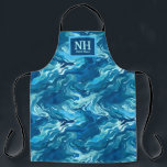 Ozeanwellen Anpassbare Schürze von Koch<br><div class="desc">Tauchen Sie ein in kulinarische Abenteuer mit unserer "Oceanic Waves Customizable Koch Schürze", einem Design, das den Seemeister direkt in Ihre Küche bringt. Inspiriert von den zauberhaften, blauen Wellen des Ozeans, ist diese Schürze nicht nur ein Schutzkleid, sondern auch ein Ausdruck des Stils und der Leidenschaft für die Kochkunst. Das...</div>