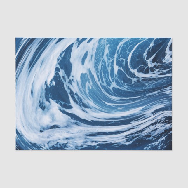 Ozeanwellen Deep Water Decoupage Tissue Seidenpapier (Vorderseite)
