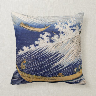 Ozeanwellen durch Katsushika Hokusai Kissen