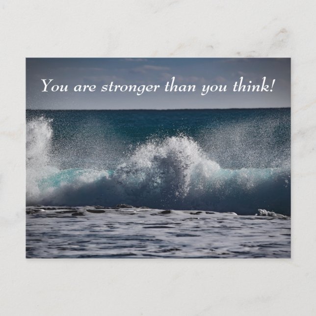Ozeanwellen im Meer Inspiration Zitat Postkarte (Vorderseite)