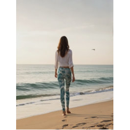 Ozeanwellen-Marmor Leggings