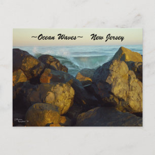 Ozeanwellen rocken New Jersey Postcard Postkarte