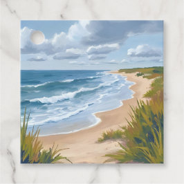 Ozeanwellen | Strand Küstenmalerei Geschenkanhänger