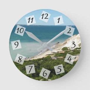 Ozeanwellen Strand Sturm Runde Wanduhr