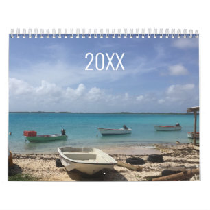 Ozeanwellen Strand Szene Jeder Jahr Kalender