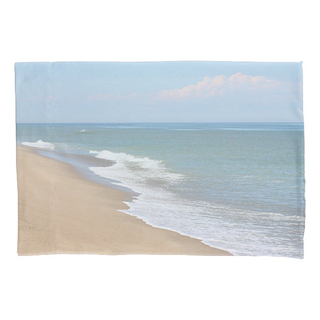 Ozeanwellen und -strand kissenbezug (Vorderseite)