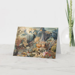 Ozeanwelt, unter dem Meer, nautisch Dankeskarte