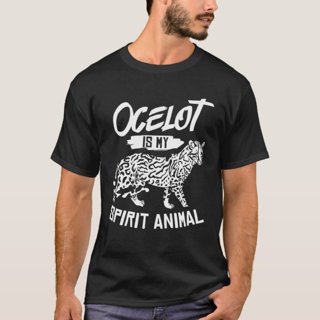 Ozelot Animal Niedlich Wild Cat T-Shirt (Vorderseite)