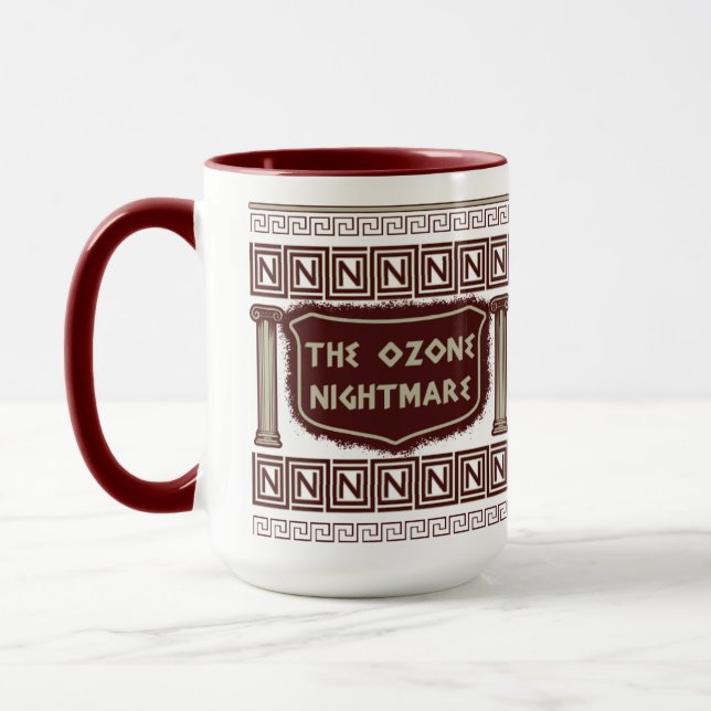 Ozone Nightmare Greek Coffee Mug (Gauche)