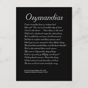 Ozymandias Postkarte