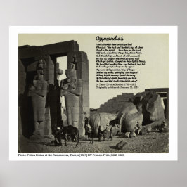 Ozymandias und gefallene Statue am Ramesseum Poster
