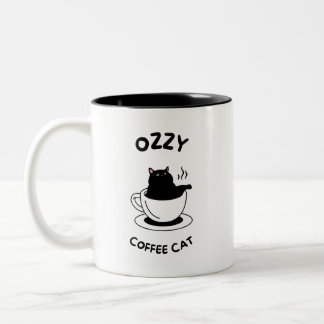 Ozzy the Black Cat Coffee Tasse - Cosy Feline Vibe