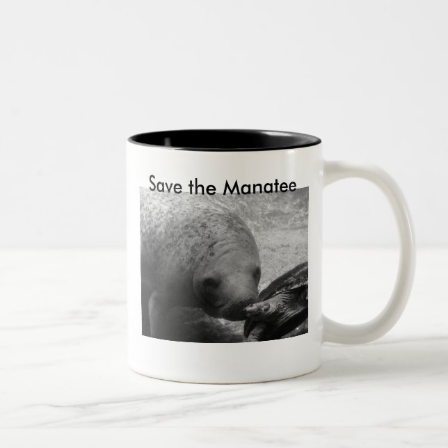 P1100366 Manatee & Amatee; Turtle 300, Rett... Zweifarbige Tasse (Rechts)